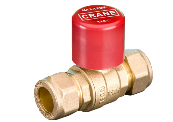 CRANE D171ACLS 15MM TO 28MM BALL VALVE WITH LOCKSHIELD – DZR BRASS