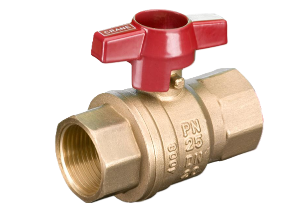 CRANE BALL VALVE WITH T- HANDLE D171ATH 1/2" to 2"  CRANE– DZR Brass